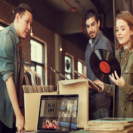 physical music record